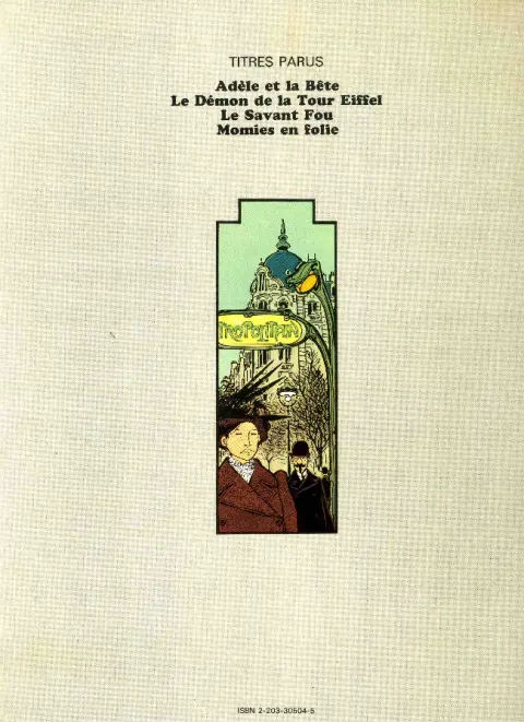 Verso de l'album Les Aventures Extraordinaires d'Adèle Blanc-Sec Tome 4 Momies en Folie