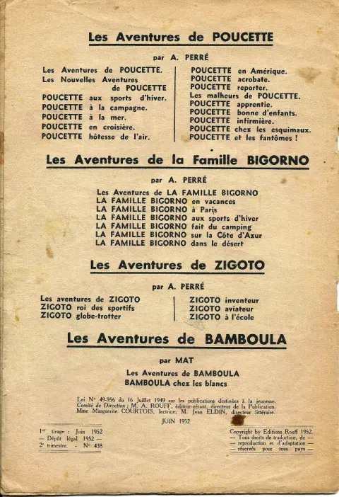 Verso de l'album Lamalice et Gourdiflo Lamalice et Gourdiflo... futurs marins