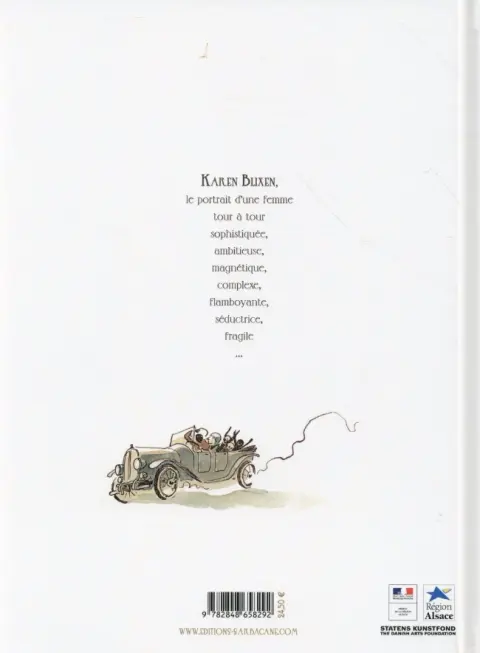Verso de l'album La Lionne La lionne - Un portrait de Karen Blixen