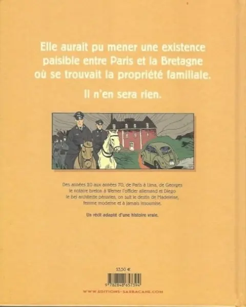 Verso de l'album Madeleine, une femme libre