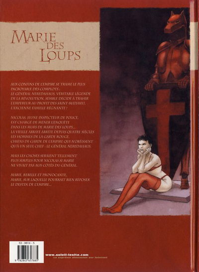 Verso de l'album Marie des Loups Tome 1 La Garde Rouge