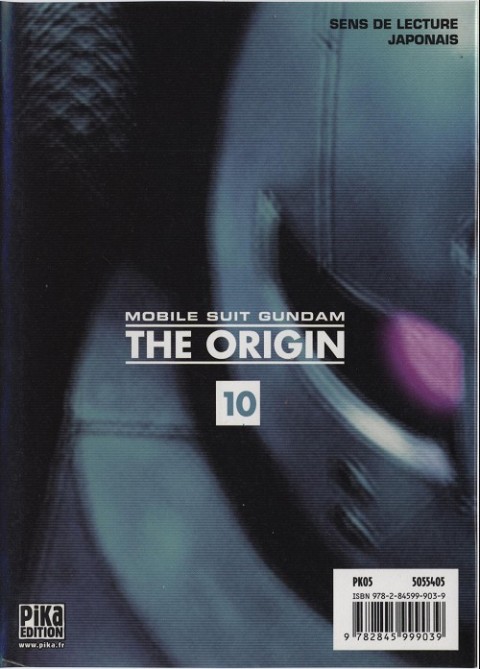 Verso de l'album Mobile Suit Gundam - The Origin 10 Char et Seila - 2e partie