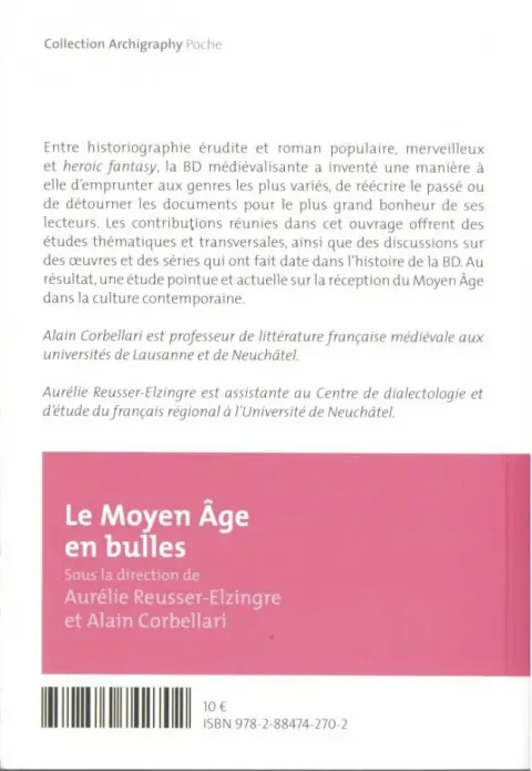 Verso de l'album Le Moyen Âge en bulles
