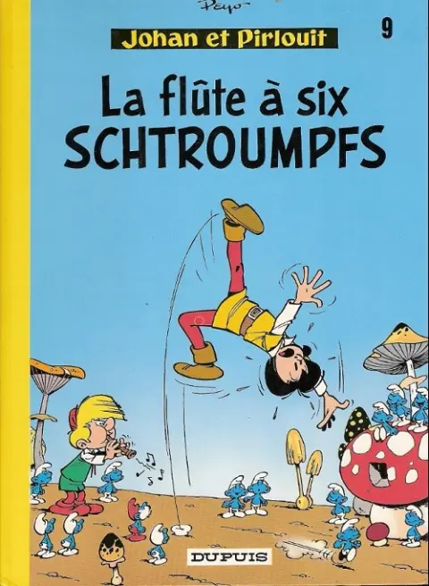 Couverture de l'album Johan et Pirlouit Tome 9 La flûte à six schtroumpfs