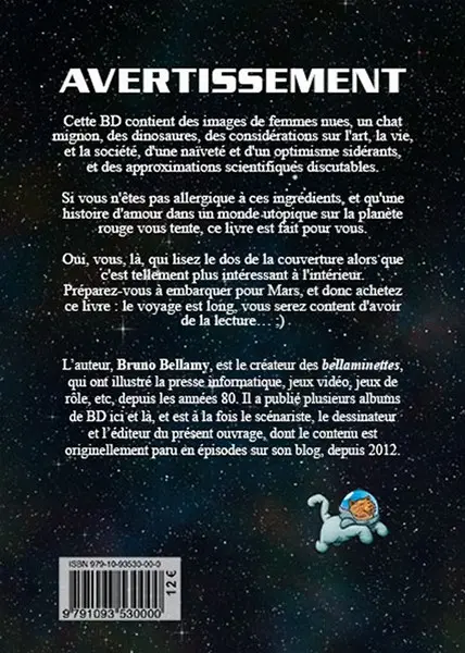 Verso de l'album Romance de Mars