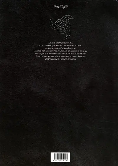 Verso de l'album Le Seigneur d'Arkham