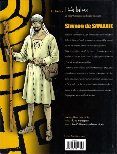 Verso de l'album Shimon de Samarie / Le Samaritain Tome 2 Les châtiments de la mer Morte