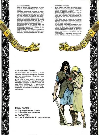 Verso de l'album Thorgal Tome 2 L'Île des Mers gelées