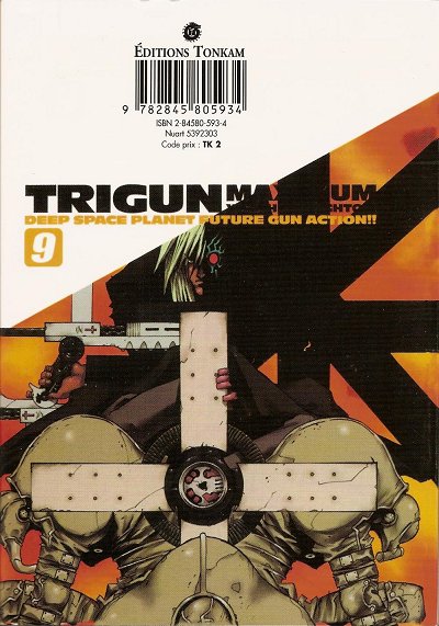 Verso de l'album Trigun maximum 9 LR