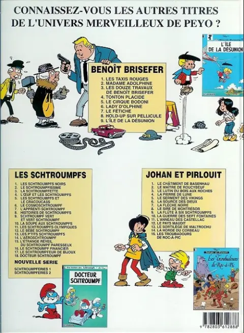 Verso de l'album Benoît Brisefer Tome 1 Les taxis rouges
