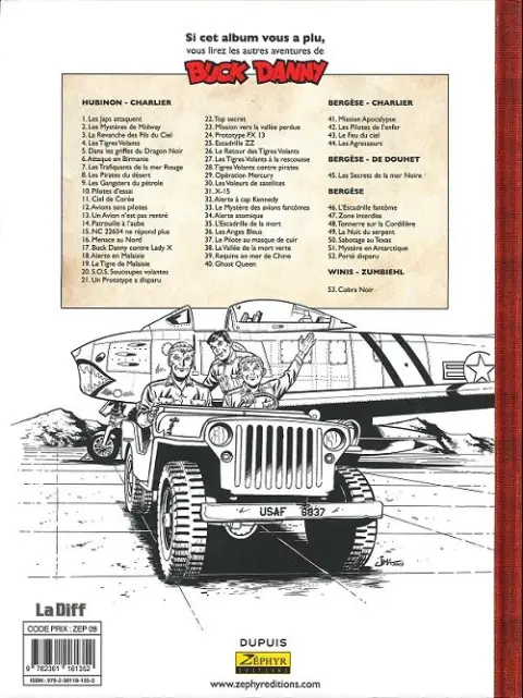 Verso de l'album Buck Danny «Classic» Tome 1 Sabre sur la Corée