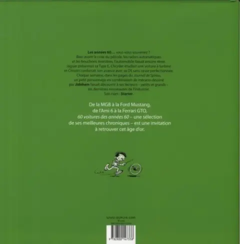 Verso de l'album Starter 60 voitures des années 60