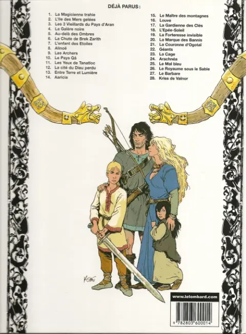 Verso de l'album Thorgal Tome 3 Les 3 Vieillards du Pays d'Aran