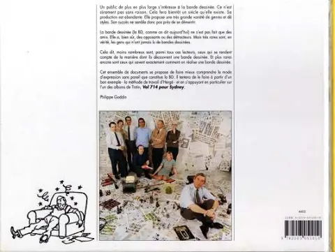 Verso de l'album Comment nait une bande dessinée - Par-dessus l'épaule d'Hergé