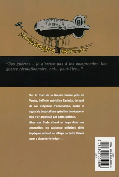 Verso de l'album Corto Tome 15 Sous le drapeau de l'argent