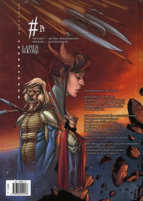 Verso de l'album Kookaburra Universe Tome 14 Lames sœurs