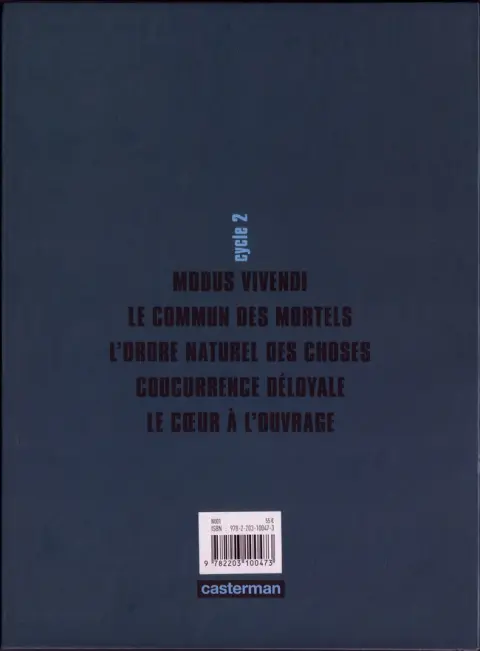 Verso de l'album Le Tueur Cycle 2