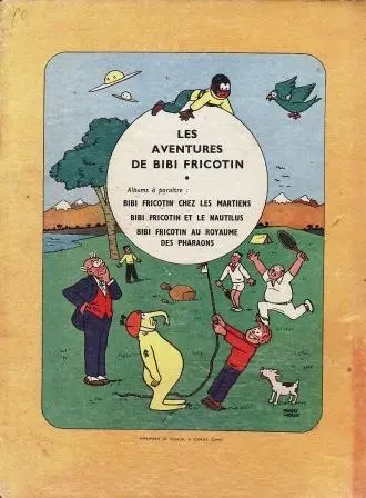Verso de l'album Bibi Fricotin Tome 1 Bibi Fricotin et les soucoupes volantes
