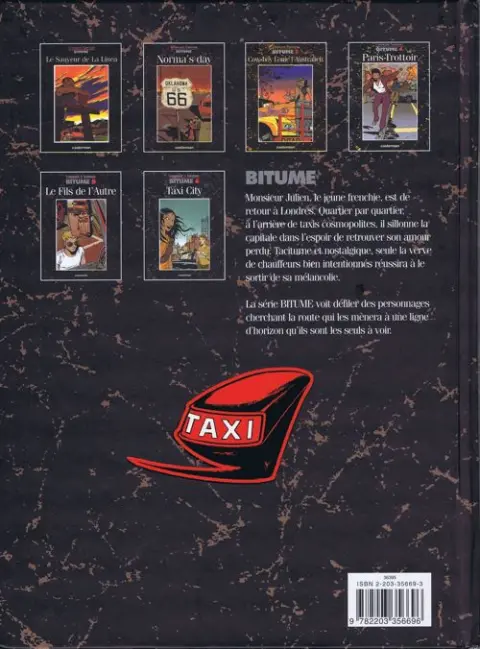 Verso de l'album Bitume Tome 6 Taxi City