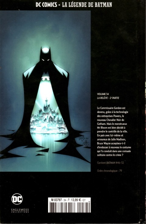 Verso de l'album DC Comics - La Légende de Batman Volume 34 La Relève - 2e partie