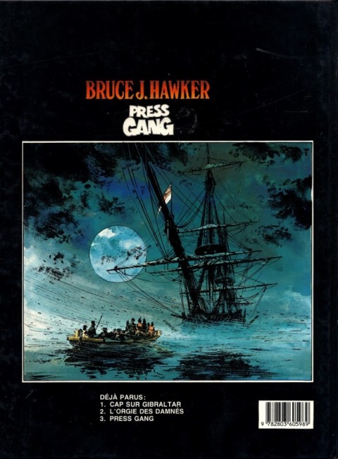 Verso de l'album Bruce J. Hawker Tome 3 Press gang
