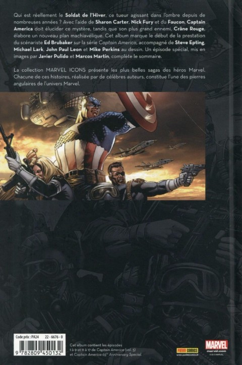 Verso de l'album Captain America Tome 1