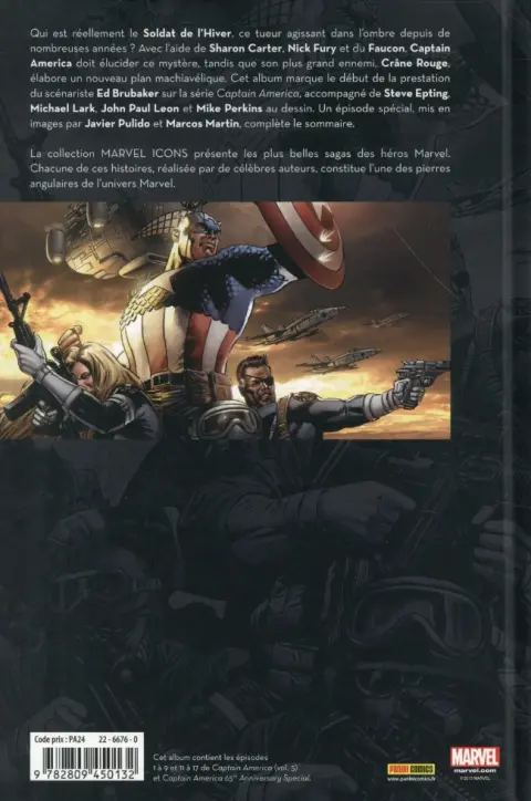 Verso de l'album Captain America Tome 1