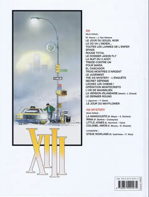 Verso de l'album XIII Tome 14 Secret défense