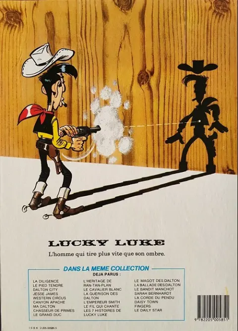 Verso de l'album Lucky Luke Tome 38 Ma Dalton