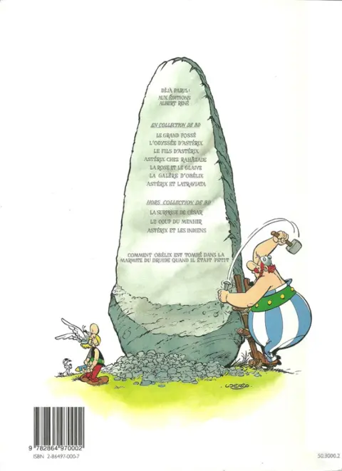Verso de l'album Astérix Tome 25 Le grand Fossé