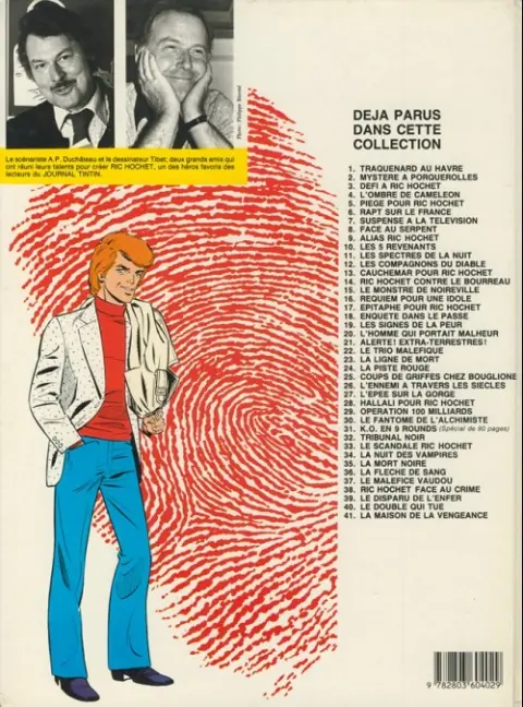 Verso de l'album Ric Hochet Tome 36 La flèche de sang