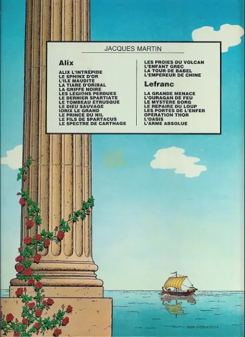 Verso de l'album Alix Tome 11 Le prince du Nil