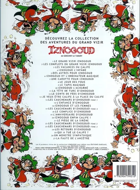 Verso de l'album Iznogoud Tome 23 Les cauchemars d'Iznogoud
