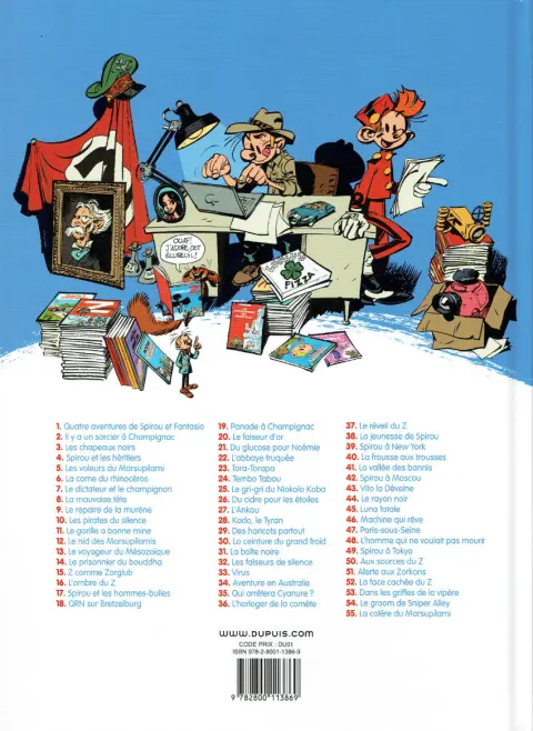 Verso de l'album Spirou et Fantasio Tome 37 Le réveil du Z
