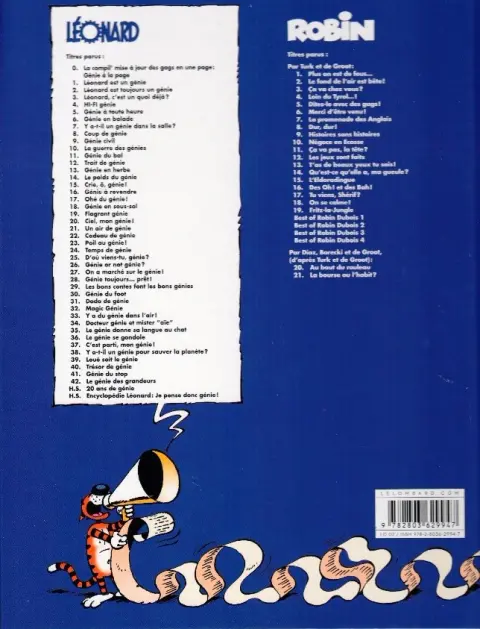 Verso de l'album Léonard Tome 28 Génie toujours... prêt !