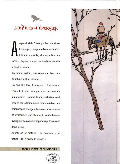 Verso de l'album Les 7 Vies de l'Épervier Tome 1 La blanche morte