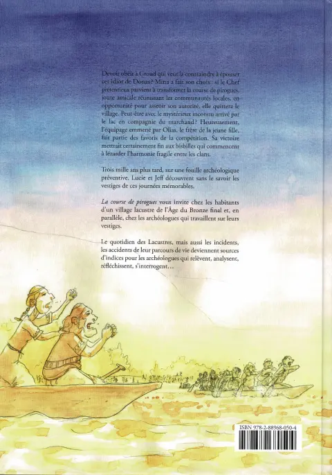 Verso de l'album La course de pirogues