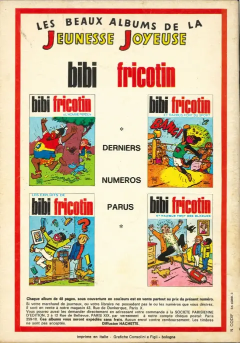 Verso de l'album Les Pieds Nickelés Tome 79 Les Pieds Nickelés contre les kidnappers