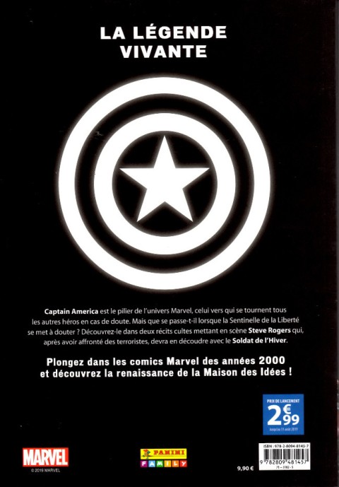 Verso de l'album Marvel Les Années 2000 - La Renaissance 4 Captain America