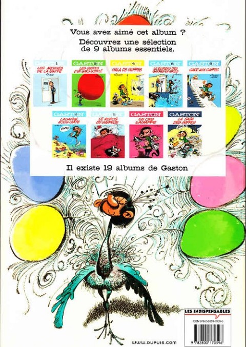 Verso de l'album Gaston Tome 16 Lagaffe mérite des baffes