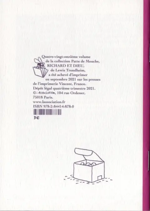 Verso de l'album Richard Tome 5 Richard et Dieu
