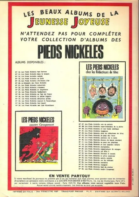 Verso de l'album Bibi Fricotin 2e Série - Societé Parisienne d'Edition Tome 61 Bibi Fricotin spéléologue