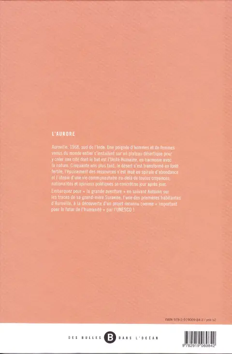 Verso de l'album L'aurore