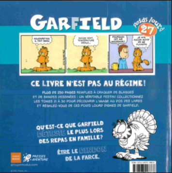 Verso de l'album Garfield Poids lourd 27