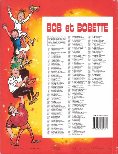 Verso de l'album Bob et Bobette Tome 131 La trompette magique