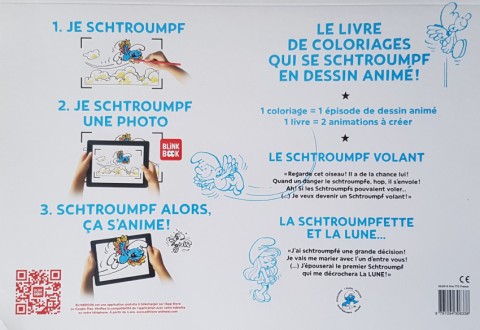 Verso de l'album Les Schtroumpfs Cahier de dessin animé