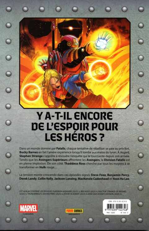 Verso de l'album Doom World - Le règne de Fatalis Volume 4/8