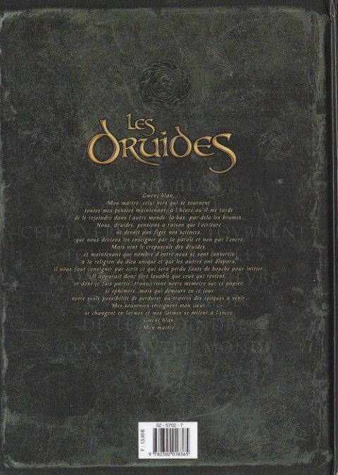 Verso de l'album Les Druides Tome 6 Crépuscule