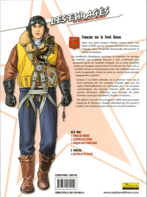 Verso de l'album Les Enragés du Normandie-Niemen Tome 3 Français sur le front Russe