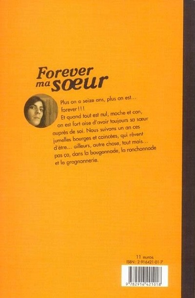 Verso de l'album Forever ... ma soeur